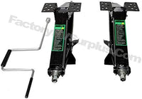 ToughGrade 2500 lb 24" RV Scissor Leveling Stabilizer Jack Camper Trailer 2 Pack with Handle