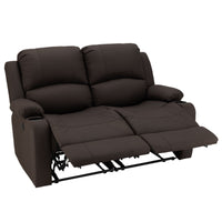 Camper Comfort 58" Powered Wall Hugger Reclining RV | Camper Theater Seats (Chocolate) | Double Recliner RV Sofa | RV couch | Wall Hugger Recliner | RV Theater Seating | RV Furniture | Theater Seat