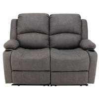 Camper Comfort 58" Powered Wall Hugger Reclining RV | Camper Theater Seats (Slate) | Double Recliner RV Sofa | RV couch | Wall Hugger Recliner | RV Theater Seating | RV Furniture | Theater Seat