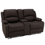 Camper Comfort 67" Powered Wall Hugger Reclining RV | Camper Theater Seats (Chocolate) | Double Recliner RV Sofa & Console | RV couch | Wall Hugger Recliner | RV Theater Seating | RV Furniture | Theater Seat