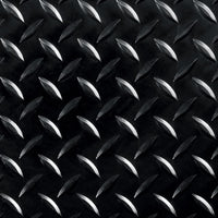 8' 2" wide Diamond Plate Pattern RV Flooring Black "Select Length"