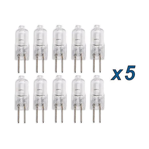 50-Pack of Halogen Light Bulb, G4 Base JC Type(2Pin), Low Voltage, 12 Volts, 10 Watt