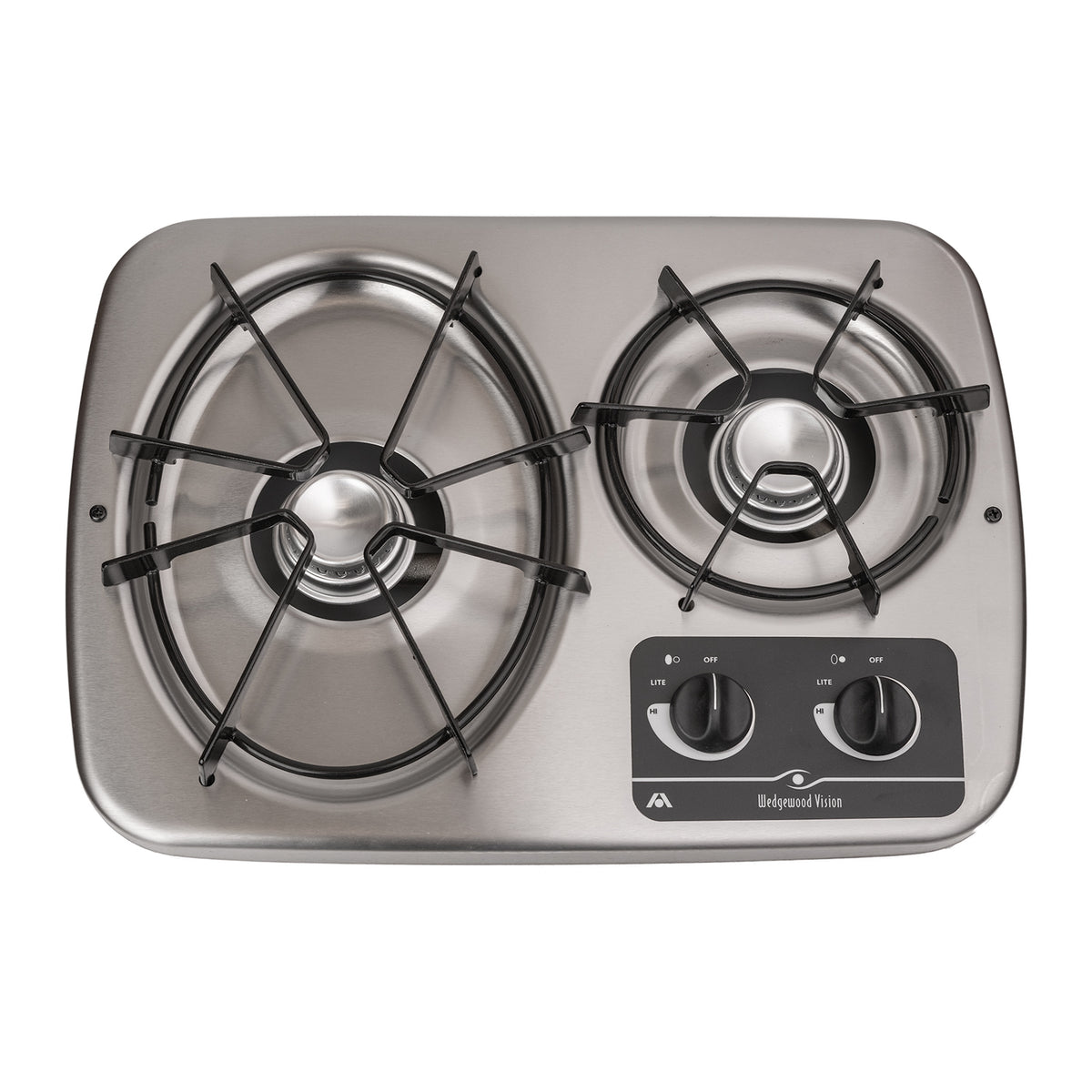 RV 2 Burner Drop In Cooktop Stainless