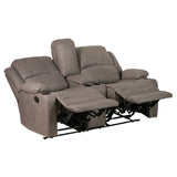 Camper Comfort 65" Manual Wall Hugger Reclining RV | Camper Theater Seats (Slate) | Double Recliner RV Sofa & Console | RV couch | Wall Hugger Recliner | RV Theater Seating | RV Furniture | Theater Seat