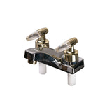 Dual Handle RV Tub & Shower Faucet Chrome & Polished Brass