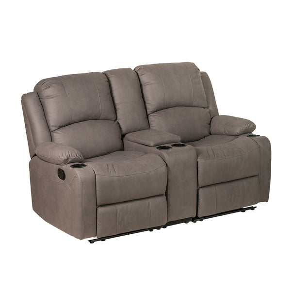 Camper Comfort 65" Manual Wall Hugger Reclining RV | Camper Theater Seats (Slate) | Double Recliner RV Sofa & Console | RV couch | Wall Hugger Recliner | RV Theater Seating | RV Furniture | Theater Seat