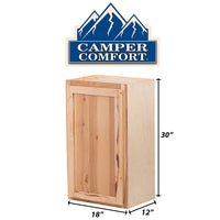 Camper Comfort (Ready-to-Assemble) Rustic Hickory 18"Wx30"Hx12"D Wall Cabinet