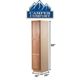 Camper Comfort (Ready-to-Assemble) Rustic Hickory Pantry Cabinet| 18"Wx90"Hx24"D
