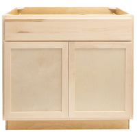 RV Base Cabinet  33"Wx34½"Hx24"D Raw Maple