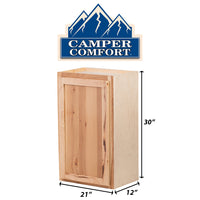 Camper Comfort (Ready-to-Assemble) Rustic Hickory 21"Wx30"Hx12"D Wall Cabinet