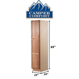 Camper Comfort (Ready-to-Assemble) Rustic Hickory Pantry Cabinet| 24"Wx84"Hx24"D