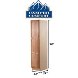 Camper Comfort (Ready-to-Assemble) Rustic Hickory Pantry Cabinet| 24"Wx90"Hx24"D
