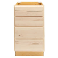 Camper Comfort (Ready-to-Assemble) Raw Maple 18"Wx34.5"Hx24"D 4 Drawer Cabinet