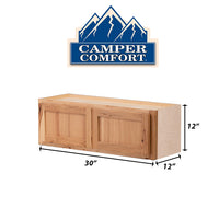 Camper Comfort (Ready-to-Assemble) Rustic Hickory 30"Wx12"Hx12"D Microwave wall Cabinet