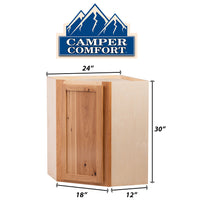 Camper Comfort (Ready-to-Assemble) Rustic Hickory 24"Wx30"Hx12"D Wall Corner Cabinet