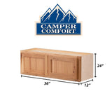 Camper Comfort (Ready-to-Assemble) Rustic Hickory 36"Wx12"Hx24"D Refrigerator wall Cabinet
