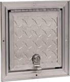 Squared Diamond Plated RV Baggage Door 10" X 10"