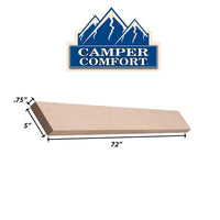 Camper Comfort (Ready-to-Assemble) Raw Maple .75"X5"X72" Valance