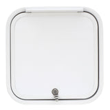 RV Baggage Door Round White 16" X 16"