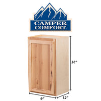 Camper Comfort (Ready-to-Assemble) Rustic Hickory 9"Wx30"Hx12"D Wall Cabinet