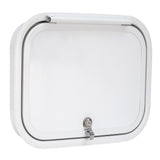 RV Baggage Door Round White 12" X 16"