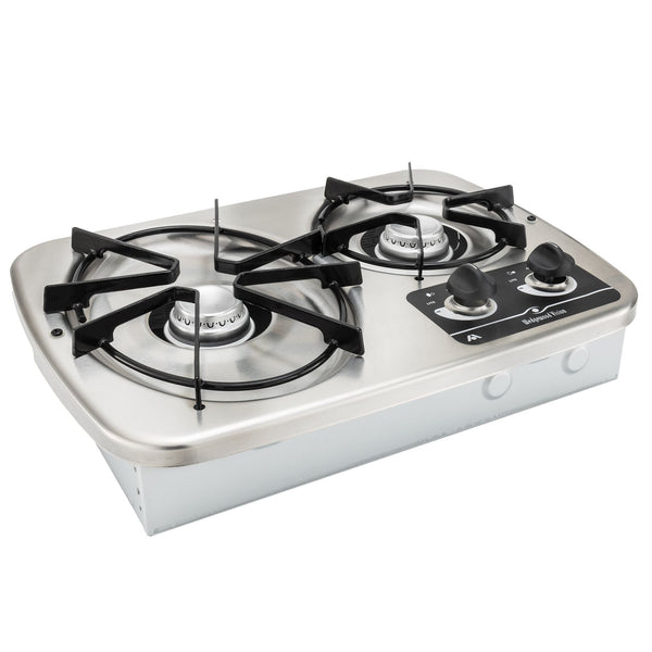 RV 2-Burner Drop-In Cooktop Stainless