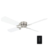 RV Ceiling Fan 42" White Brush Nickle 12 Volt