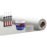 RV White PVC Roofing Membrane Roof Kit 9'6"