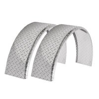 Aluminum Diamond Plate Round Top Trailer Fender 10" X 34" X 17"