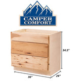 Camper Comfort (Ready-to-Assemble) Rustic Hickory 36" Sink Base Cabinet | 36"Wx34.5"Hx24"D