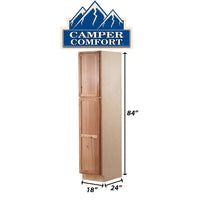 Camper Comfort (Ready-to-Assemble) Rustic Hickory Pantry Cabinet| 18"Wx84"Hx24"D