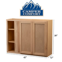 Camper Comfort (Ready-to-Assemble) Raw Maple 42"Wx30"Hx12"D Blind Corner Wall Cabinet