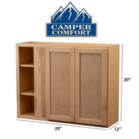 Camper Comfort (Ready-to-Assemble) Raw Maple 39"Wx30"Hx12"D Blind Corner Wall Cabinet