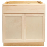 Camper Comfort (Ready-to-Assemble) Raw Maple 27"Wx34.5"Hx24"D Base Cabinet