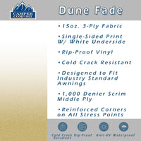 Camper Comfort Dune Fade RV Awning Fabric Replacement