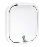 RV Baggage Door Round White 12" X 12"