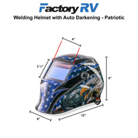 Welding Helmet with Auto Darkening "Patriotic"