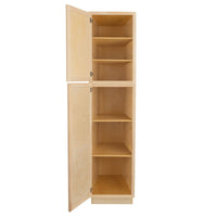 Camper Comfort (Ready-to-Assemble) Raw Maple 18"Wx84"Hx24"D Pantry Cabinet