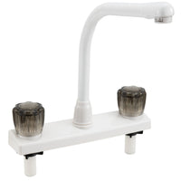 RV Kitchen High Rise Faucet | Smoked Acrylic Knobs