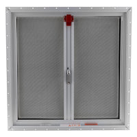 RV Escape Hatch / Exit Vent with 2" White Metal Garnish 26" X 26"