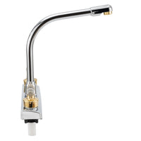 RV Kitchen Hight Rise Faucet | Chrome Finish | Polished Brass Handles