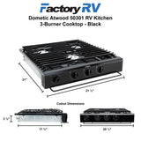 RV 3-Burner Cooktop