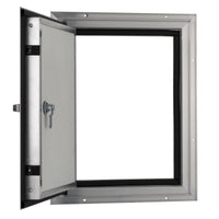 Square RV Baggage Door White Centered 12" X 16"