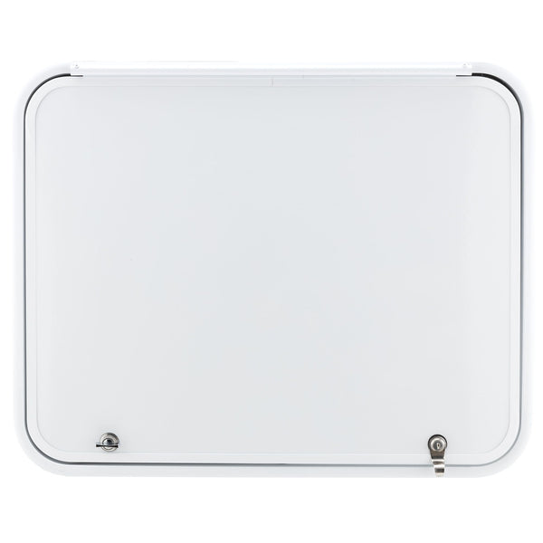 RV Baggage Door Round White 30" X 24"