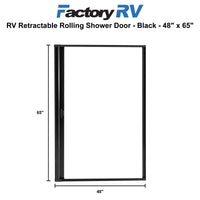 RV Retractable Rolling Shower Door