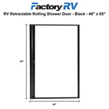 RV Retractable Rolling Shower Door