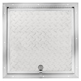 Squared Diamond Plated RV Baggage Door 16" X 16"