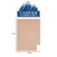 Camper Comfort (Ready-to-Assemble) Raw Maple .25"X23.25"X34.5" End Panel - Left Side