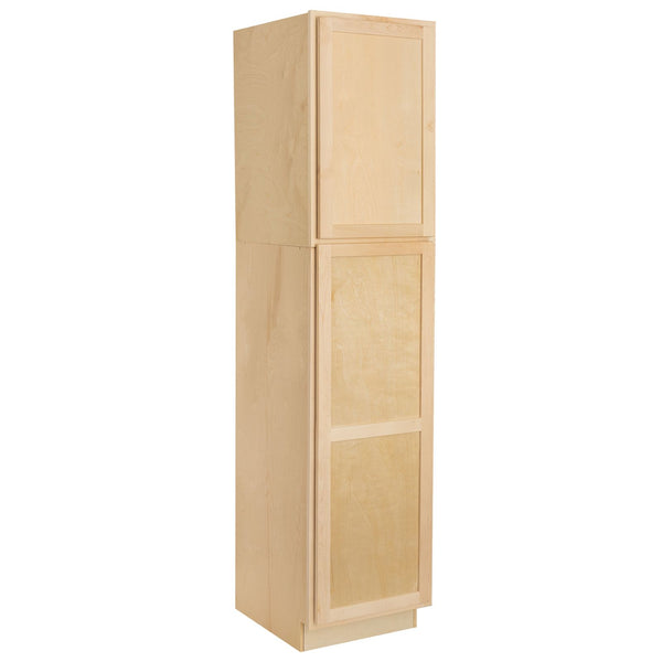 Camper Comfort (Ready-to-Assemble) Raw Maple 18"Wx84"Hx24"D Pantry Cabinet