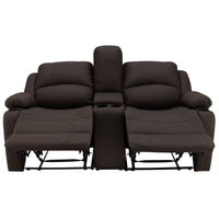 Camper Comfort 65" Powered Wall Hugger Reclining RV | Camper Theater Seats (Chocolate) | Double Recliner RV Sofa & Console | RV couch | Wall Hugger Recliner | RV Theater Seating | RV Furniture | Theater Seat